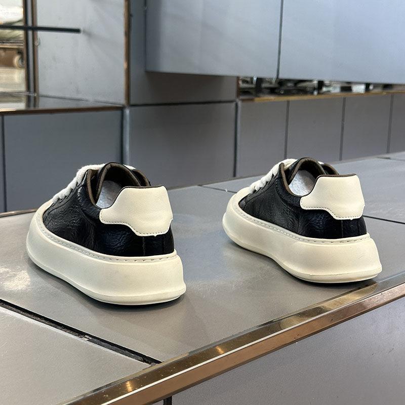 Bread shoes autumn new breathable leather surface casual shoes comfortable platform large size board shoes