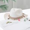 Bohemia Style Straw Hat Tassel Shell Colorful Rope Decor Non-stuffy Unisex Big Brim Sunscreen Jazz Hat Fashion Accessories