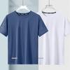 Men's Quick-Dry Ice Silk T-shirt: Breathable, Lightweight, Round Neck, Short Sleeve, Plus Size, Sporty Summer Wear