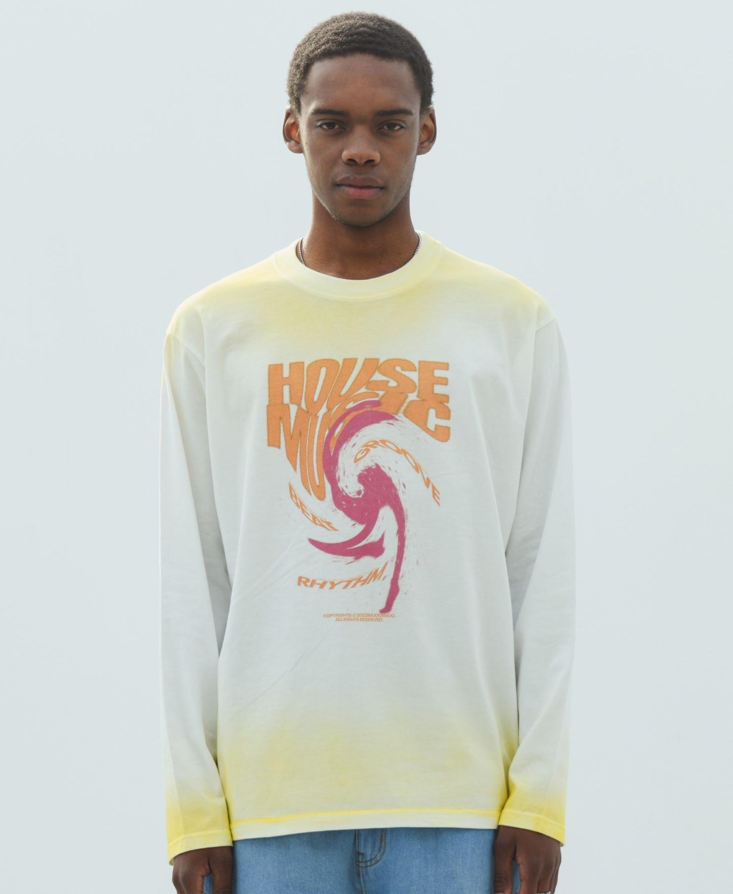 Bajubiju Housemusic Dyeing Long Sleeve [White] M