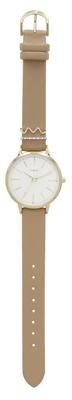 Fieldwork Analog Watch with Leather Zinnia BR Women's Strap, Beige, GY054-4