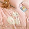 2025 Winter Milk Velvet 4-Piece Set: Thick Warm Double-Sided Fleece Bed Sheet, Fitted Sheet & Duvet Cover.