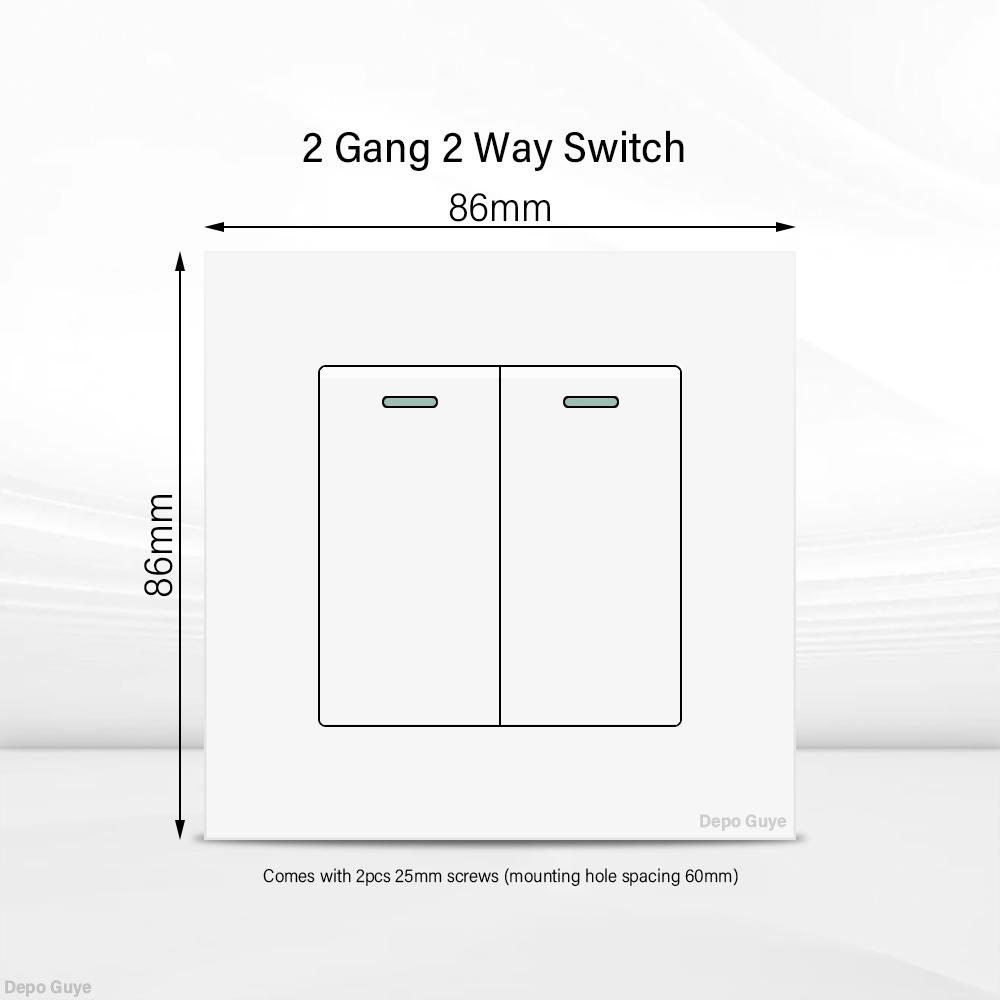 UK 13A Wall Socket with USB Type C 18W Quick Charge Power Outlet,Universal Electrical  Wall Light Switch Dual 3-pin Socket 220V