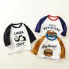 Spring and Autumn Patchwork Top for Children's Clothing Boys' T-shirt Long Sleeve Bottom Shirt for Children