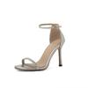 Women's High-heeled Sandals Summer New Simple and Versatile Thin-heeled Large-size Open-toed Sandals