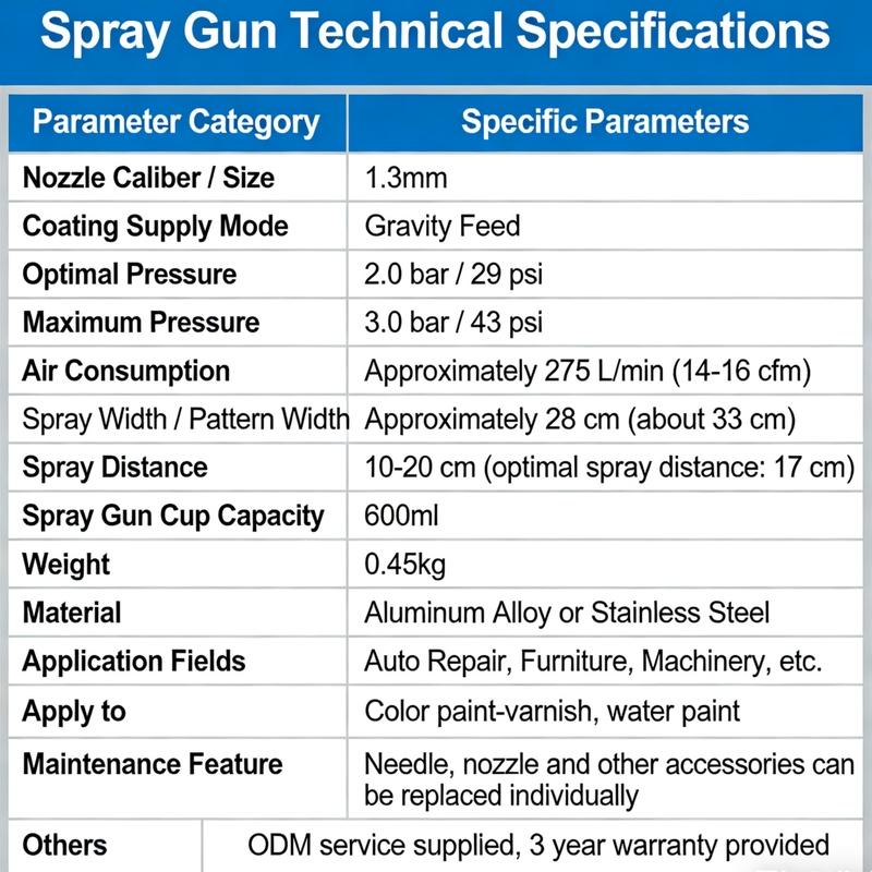DEVIDISS GTE Pro TE20 Lite HVLP Spray Gun 1.3mm Nozzle Tip Professional Fine Finish Effect for All Automotive Paints