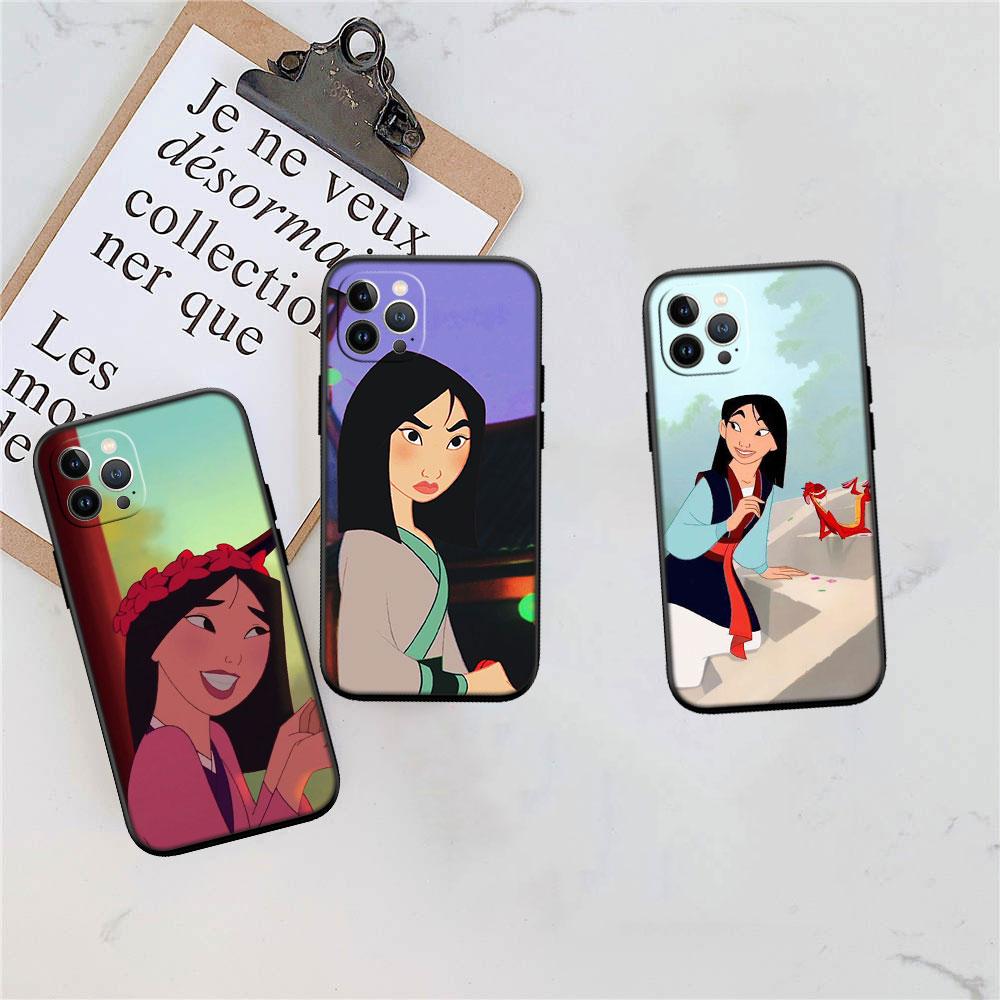 BF83 Mulan Prinzessin Soft Shell Handyhülle für iPhone 16 15 14 13 12 Pro Max Plus Mini