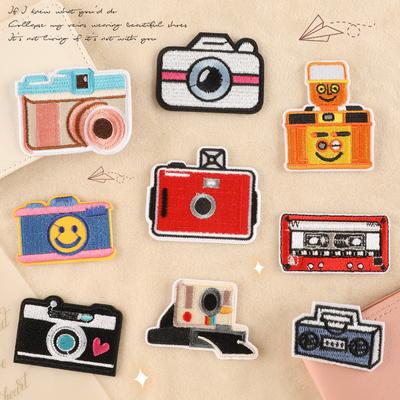 Embroidery Label Cartoon Camera Embroidery Sticker Clothing Accessories Badge Subsidy Accessories Badge Cloth Label Cloth Sticker