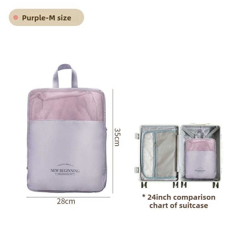 Durable Waterproof Nylon Travel Compression Packing Cubes:Suitcase Clothes & Underwear Organizer for Vacation Storage Essentials