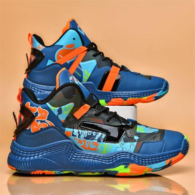 Новые мужские баскетбольные кроссовки дышащие противоскользящие высокие баскетбольные — фото 8