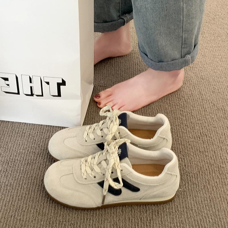

Shoes women s spring and summer new shoes versatile casual board shoes lightweight flat-soled sports shoes 35 бежевий