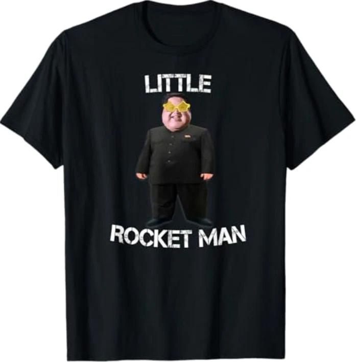 Kim Jong Un Funny Meme T-Shirt Little Rocket Man T-Shirt M