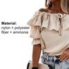 Chemisier Blouse Design Simple Chic Couleur Unie Printemps Été Volant Épaule Dénudée Hauts pour Femmes pour le Shopping
