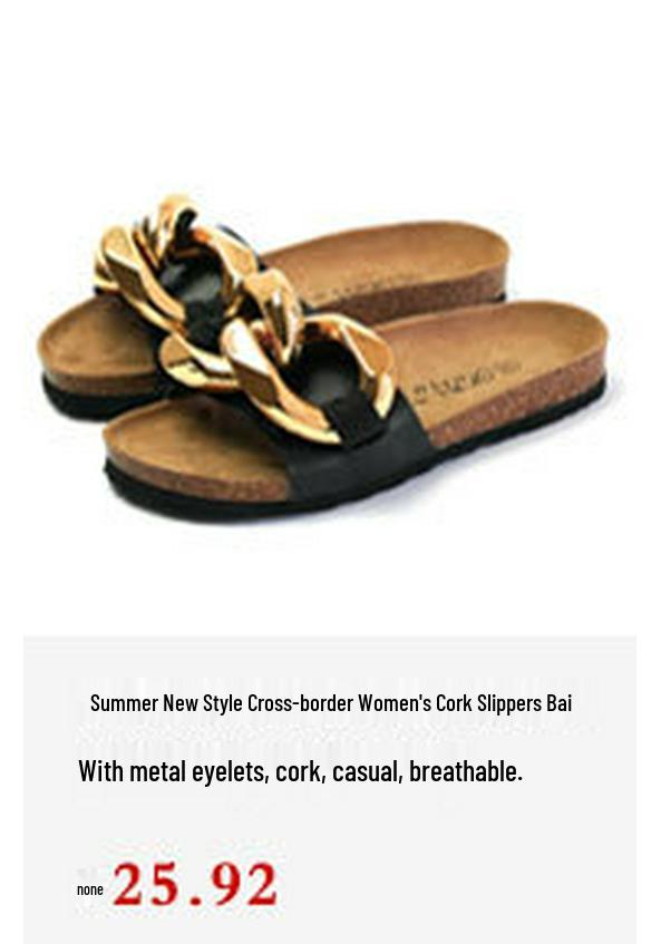 Summer Trend Cork Beach Flip Flops: Men's and Women's Korean-Style Leather Sandals