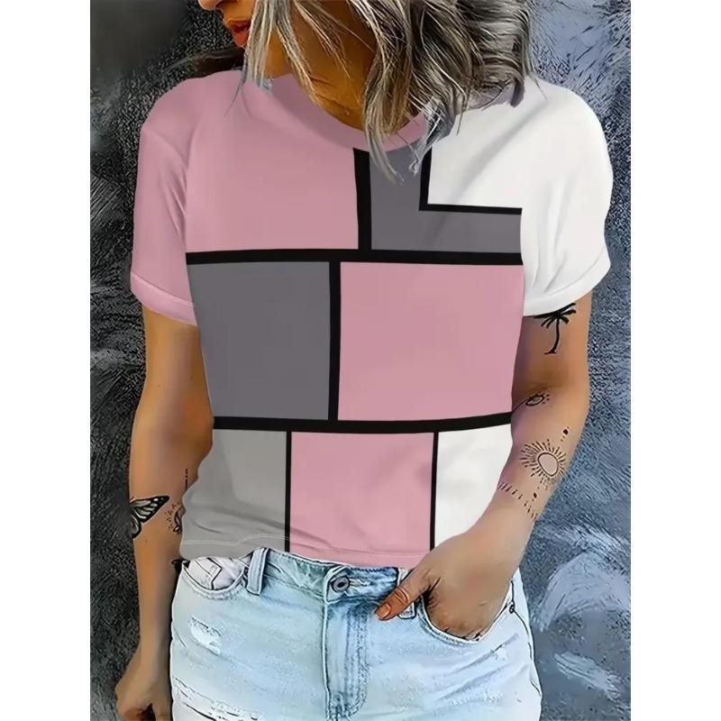 3D Printed Summer Fashion Women's T-Shirt Breathable Casual