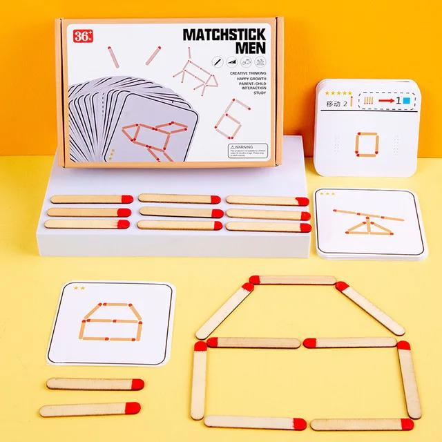 

Montessori Memory Match Chess Game 3D Puzzles Wooden Early Educational Family Party Casual Interaction Game Plaything For Kids Kid