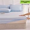 Summer Washed Cotton Fitted Sheet Set, All-around Wrap Mattress Cover, Baby Friendly Single Bed Sheet Mattress Protector