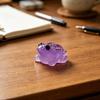 12 Pcs Luminous Mini Resin Frog Figurines Tiny Glow In The Dark Frog Miniature Figures for Moss Landscape Fairy Garden Dollhouse DIY Terrarium Craft