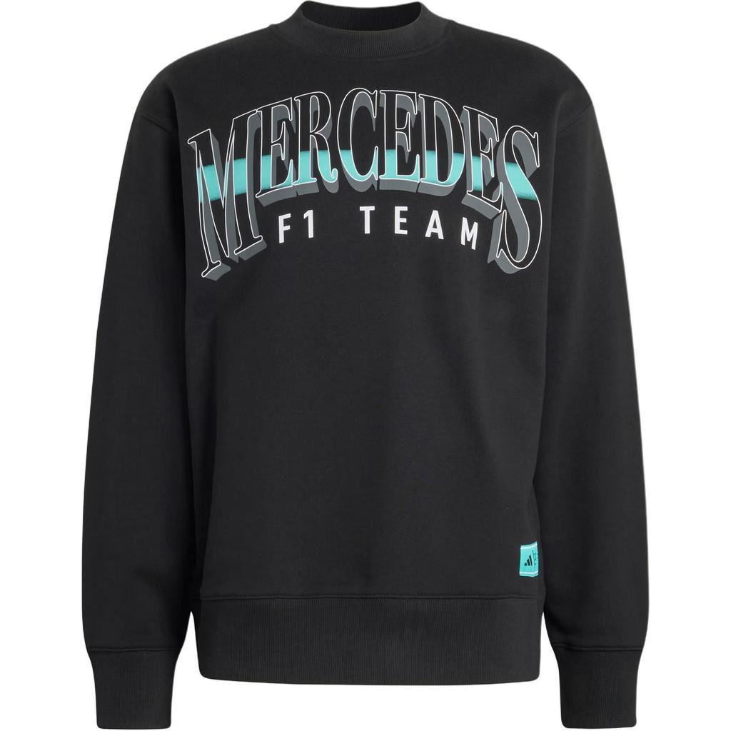 Adidas X Mercedes Collaboration AMG Petronas F1 Las Vegas Team Comfortable Soft Loose Fit Crew Neck Long Sleeve Sweatshirt Men sweatshirt KG4747