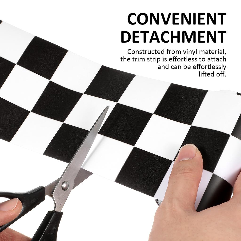 1 Roll Bulletin Board Borders Checkered Wall Sticker Bathroom Wall Stickers Skirting Line Decal Decorative Bulletin Board Trim