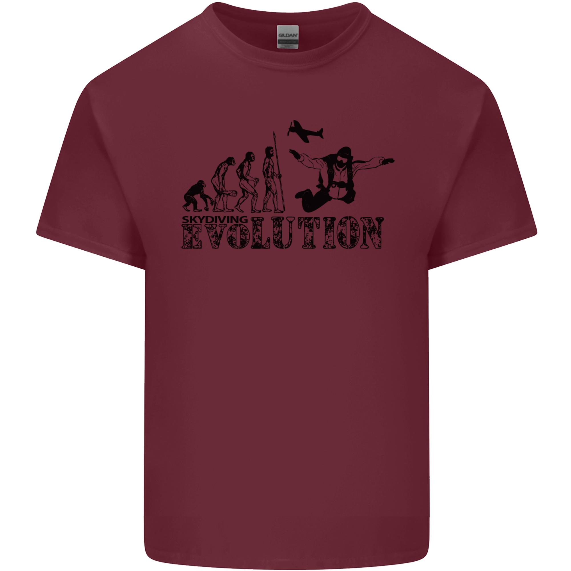 Evolution of a Skydiver Funny Skydiving Unisexs Light Cotton TShirt S