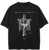 Halloween X Ray Skeleton Bothsides T-Shirt Cotton Tshirt Unisex Tops Tees Summer Sleeves T Shirt