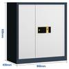 Steel Office Security Cabinet with Fingerprint Lock & Drawers
