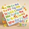 Toddlers Wooden Alphabet Puzzle Board Capital Lowercase Letter Learning Matching Kindergarten Preschool Early Educational ABC Jigsaw Toy
