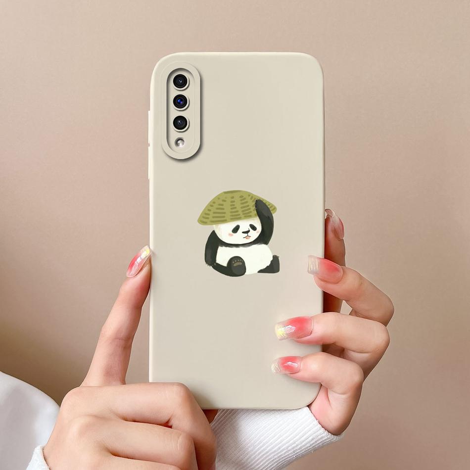 Case For Samsung A50 A50S Cute Astronaut Camera Lens Protection Soft Liquid Silicone Back Cover For Samsung Galaxy A 50 50S Capa