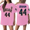 Women's Casual Short Sleeve T-Shirt Letter Print Loose Fit Crew Neck Oversized Tee Top for Everyday Wear