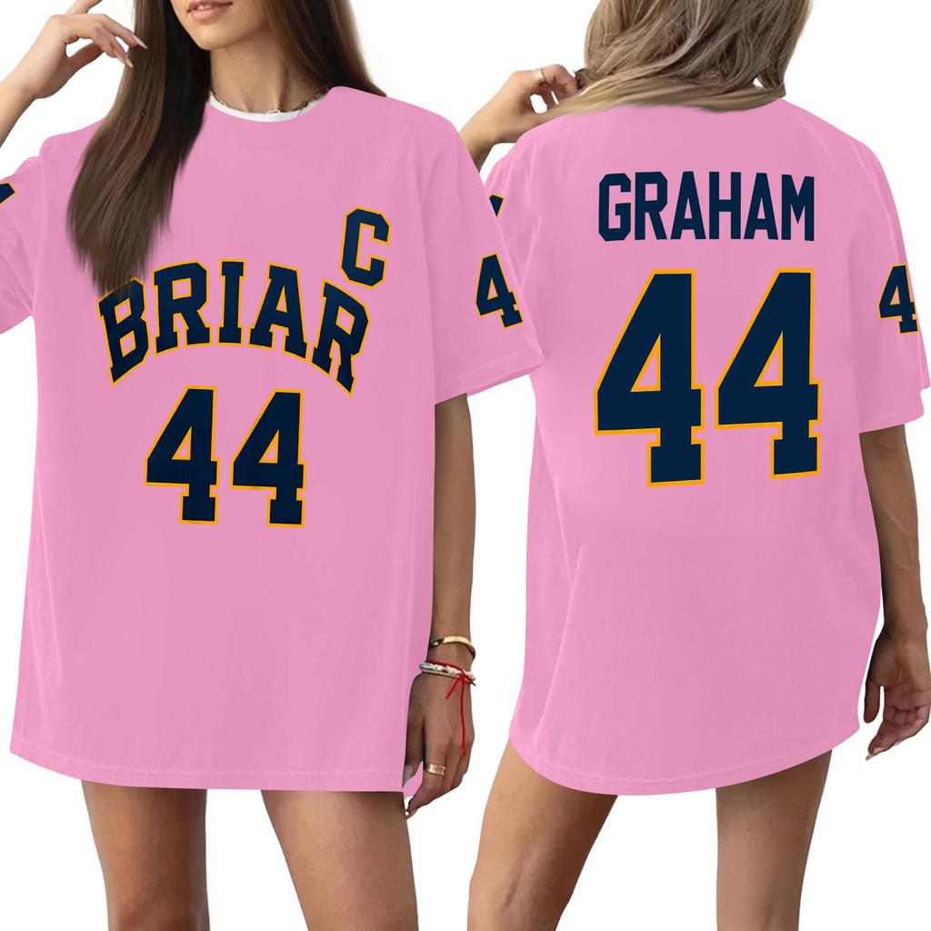 Women's Casual Short Sleeve T-Shirt Letter Print Loose Fit Crew Neck Oversized Tee Top for Everyday Wear