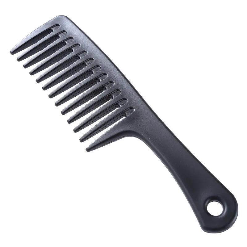 Hair Rectangular Plastic Wide Tooth Comb Handle Massage Comb Thick Long Hair For Home Use Detangling  Wet  Curly Hair Brush