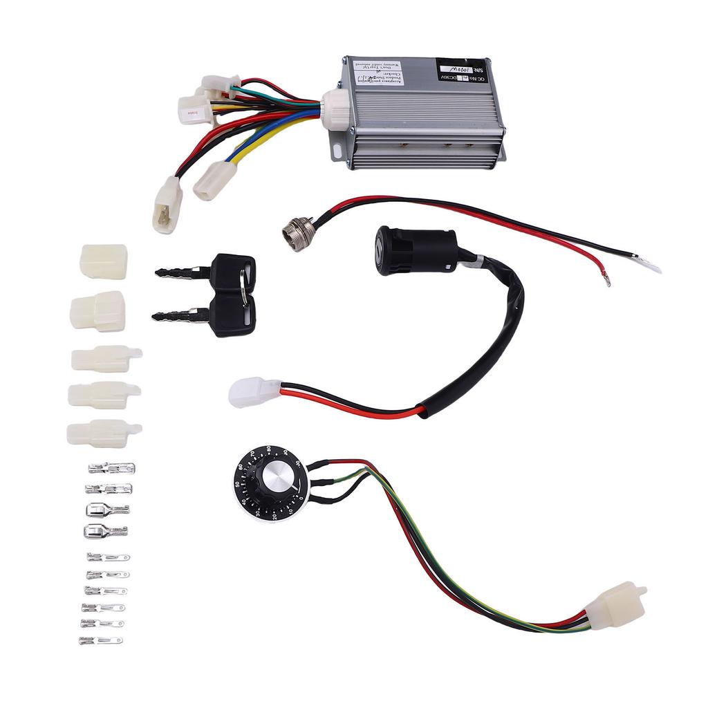 Kit Motor Controlador de Velocidade para Triciclo 36V 1000W Controlador Botão de Velocidade Interruptor Trava Elétrica de Porta Plugue de Aviação Carregamento