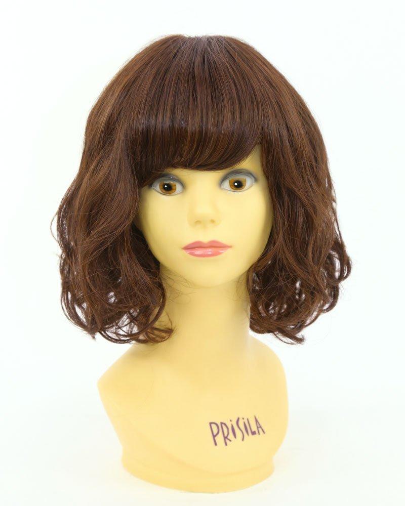 All Toy Poo Perm Bob Heat Resistant Maroon Brown