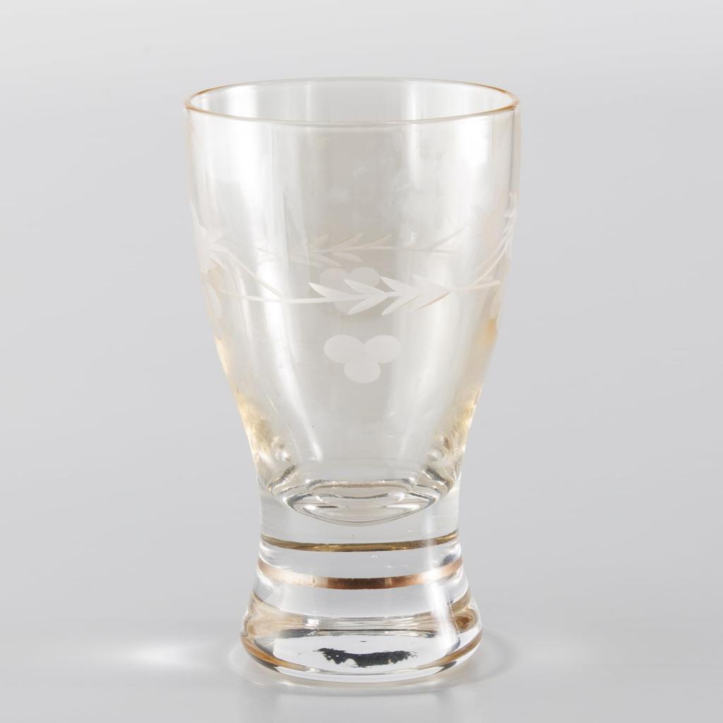 Otsuka Glass "Colorful Poem" Sake Glass, Approximately 70ml, Long Cup, Hana Kiriko Amber Brown, Made In Japan, 07603-15-1AMB-1P