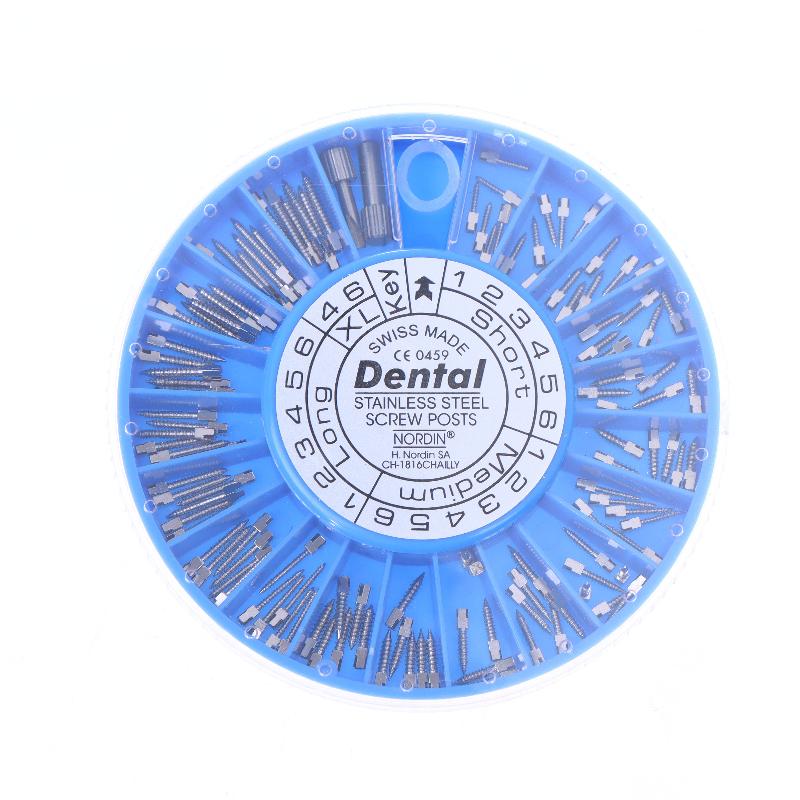 120 Pcs/Box Dental Endodontic Conical Screw Post Endo Root Canal Pins Pure Titanium Gold Plated Stainless Steel Material