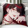 Vtuber Vox Akuma Cute Anime cushion cover Birthday Anniversary Gifts Double Sided Printed Zipper Cushion Cover Soft Skin Bedding