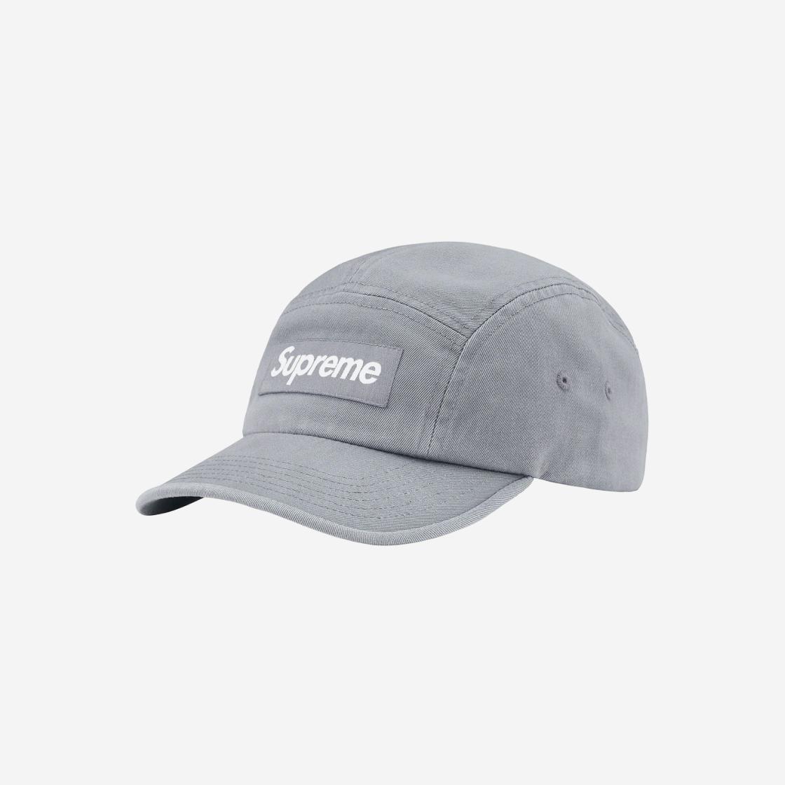 

Supreme Washed Chino Twill Camp Cap Grey 22SS -