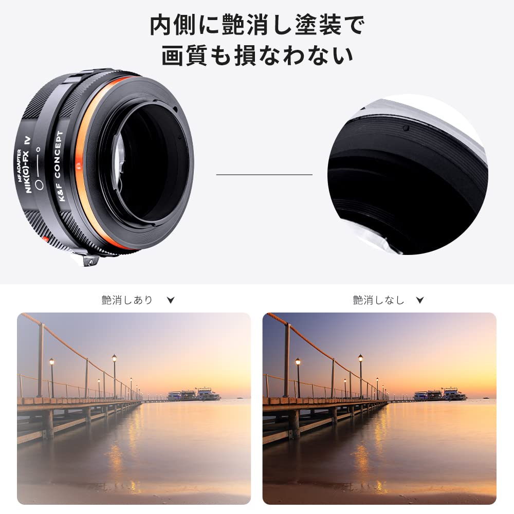 Concept Mount Adapter IV Nikon Compatible Nikon F Mount Lens Fujifilm Compatible Fuji Film X Mount Mounting Conversion Lens Adapter Manual Focus with