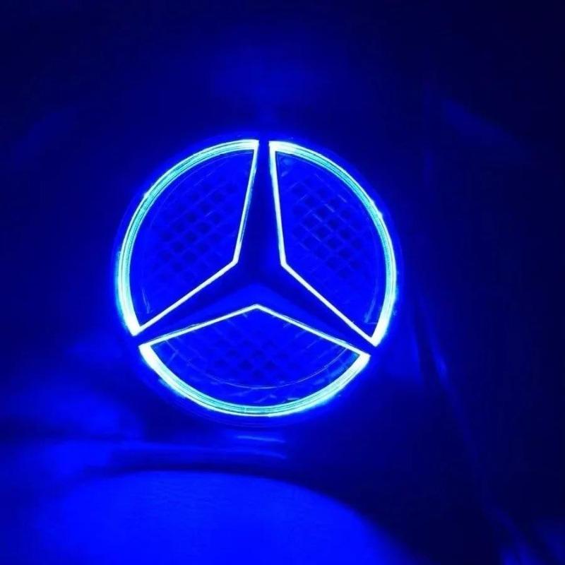 1 Stück Weißes Licht Auto Frontgrill Stern Emblem LED Beleuchtetes Logo Für Mercedes Benz W205 C E R ML GL GLA CLA CLS 2013-2016