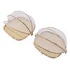 2Pcs Food Serving Tent Basket Fly Skeeter Insect Resistant Bamboo Basket With Dish Mesh Cover