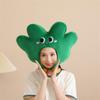 Novel Funny Little Grass Headgear Plush Little Grass Hat Cartoon Plant Headgear Hat Photography Props for Women Men