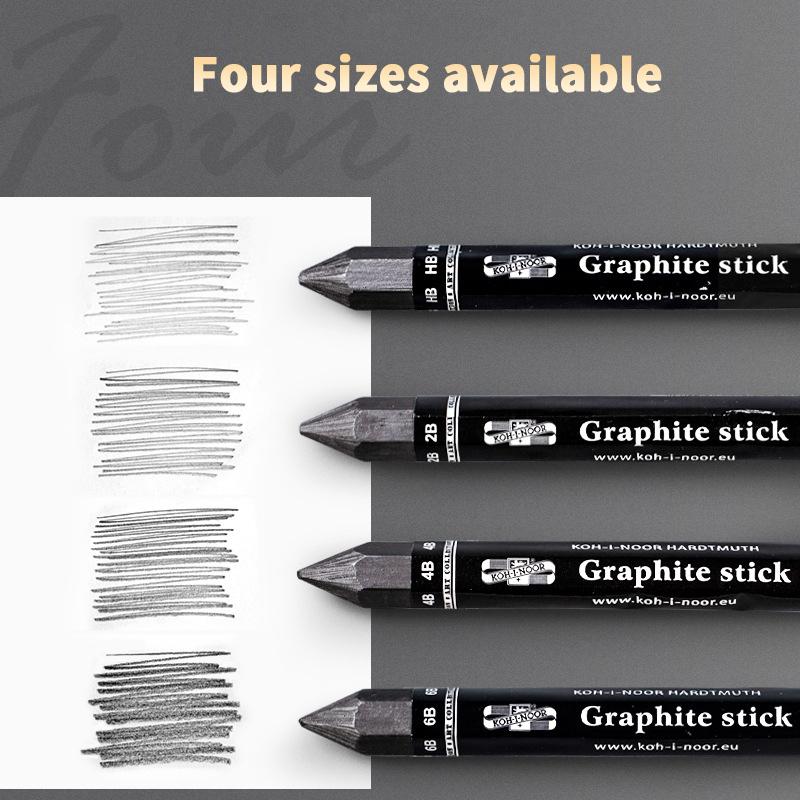 Hexagonal Graphite Stick for Drawing Sketch Shading Pencils Artist Sketching Black Charcoal Chalk Student Art Painting Supplies
