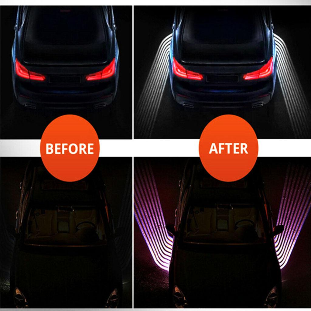 LED Car Door Logo Light Courtesy Projector Welcome Lights Ghost Shadow Lamps Accessories Anti-Collision Angel-Wings 2pcs