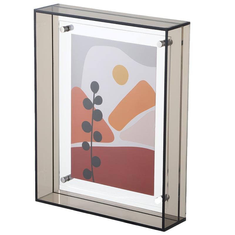 1pcs Color Acrylic Photo Frame 15x19cm Magnetic Wall-Mounted Display Home Modern Decor Acrylic Poster Picture Frame Wall Decors