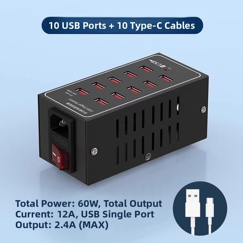 Earise | Multi-Function Multi-Port USB Charger 15 Ports