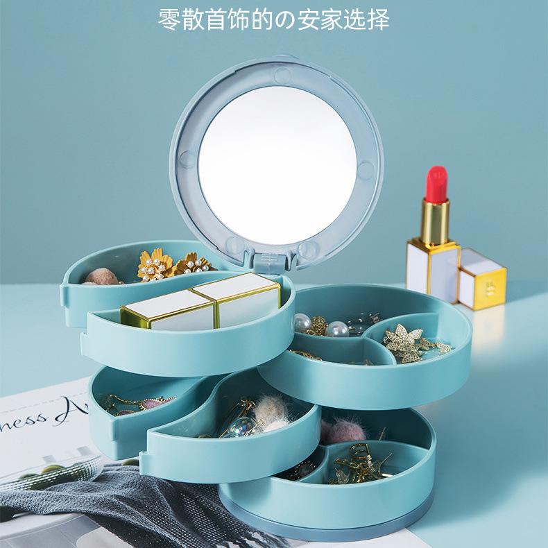 MINI rotating multi-layer jewelry box earring storage box