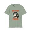 Unisex Softstyle T-Shirt Fluffy Cat Turquoise Eyes Funny Sass Cartoon Shirt