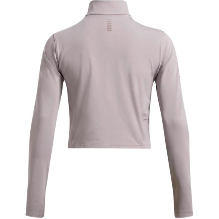 Under Armour Launch Elite Reißverschluss Bequem Weich Pullover Langarm Normales T-Shirt Damen Oberteile Grau 1386338-015