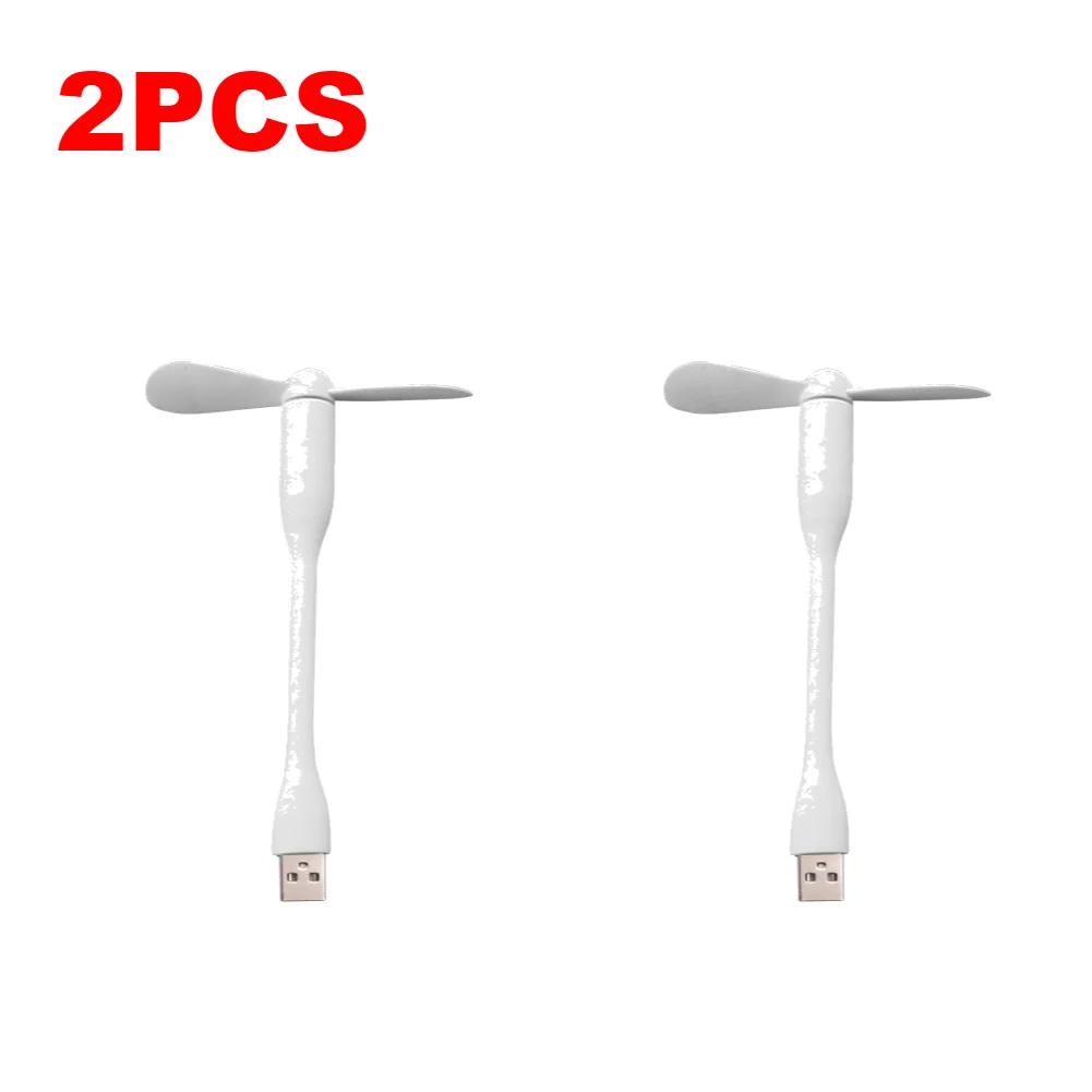 1/2PCS Flexible Mini USB Fan For Power Bank Notebook Computer Portable  Mobile Phone USB Fan Summer Outdoor Travel Cooling Gadge